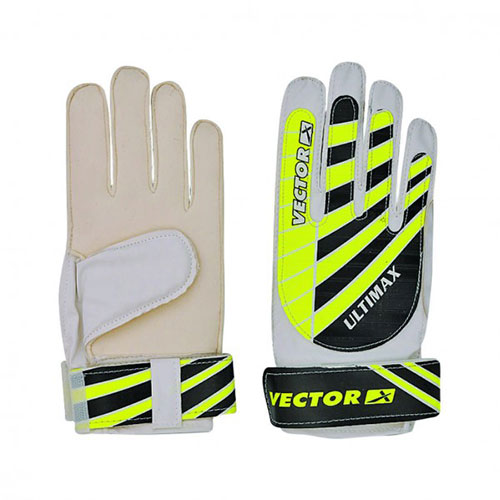 Vector-X Ultimax Goal Keeper Gloves - White, Black & Yellow - 7